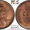 1926-D Semikey Lincoln Cent MS65RB PCGS CAC Mostly Red, Tied for Finest CAC