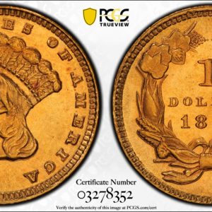 1883 Gold Dollar MS64+ PCGS CAC (Prooflike?)
