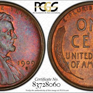 1909-S/S RPM FS-1501 Lincoln MS64BN Pop 4/0 PCGS Ex: 'Abe's Coloring Book' Fantastic Toning! 