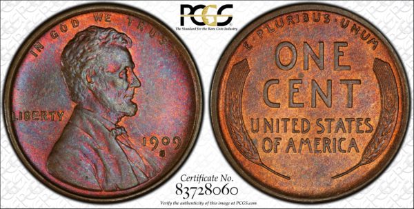 1909-S/S RPM FS-1501 Lincoln MS64BN Pop 4/0 PCGS Ex: 'Abe's Coloring Book' Fantastic Toning! 