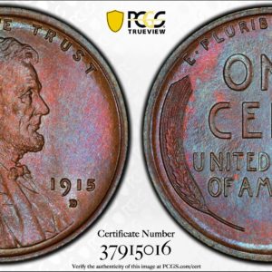 1915-D Lincoln Cent, Phenomenal MS66BN PCGS Pop 3/0, Ex: 'Abe's Coloring Book'