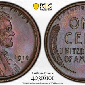1918-D Lincoln Cent MS65BN PCGS CAC
