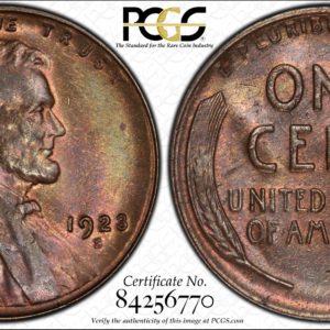 1923-S Cent Lovely Toned MS64BN PCGS, Ex: 'Abe's Coloring Book'