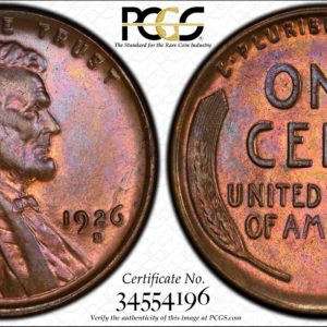 1926-D Cent Rose-Colored MS65BN PCGS Pop 11/0, Ex: 'Abe's Coloring Book'