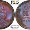 1930-D Cent, Wine-Colored MS65BN Pop 19/0, Ex: 'Abe's Coloring Book'