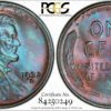1932-D Cent, Stunning 'Blue Rose' MS66BN PCGS Pop 2/0, Ex: 'Abe's Coloring Book'