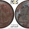 Great Britain 1795 Halfpenny Token, Yorkshire, York DH-63 Cathedral-Cliffords Tower MS64BN PCGS