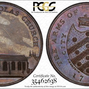 Great Britain 1797 One penny Token, Gloucestershire, Gloucester, St. Nicholas Church DH-6 MS63BN PCGS