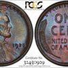 1928-D Lincoln Cent, Blue-Rose MS64BN Ex: Winged Liberty Set