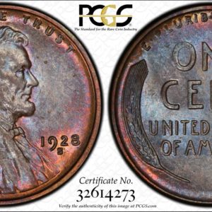 1928-S Lincoln Cent, Undergraded, Eye-Appealing MS62BN PCGS, Ex: Winged Liberty Set.
