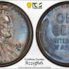 1931-D Lincoln Cent MS65BN PCGS 'Almond Blue,' Pop 24/1, Ex: Winged Liberty Set