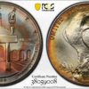 1984-P Olympic Silver Dollar, MS68 PCGS Gorgeous Toning