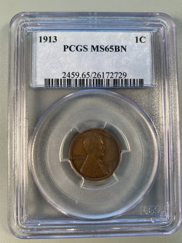 1913 Lincoln Cent MS65BN PCGS 'Prince Purple'