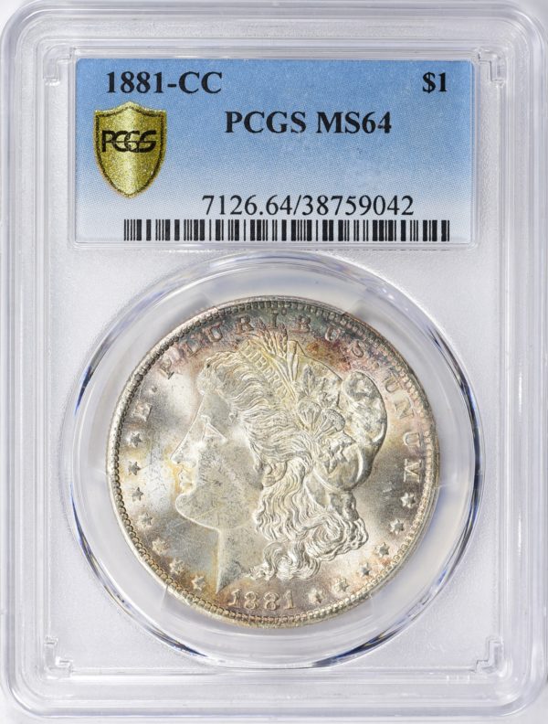 1881-CC Morgan Dollar, VAM-2, Beautiful Rim-Toned MS64 PCGS Example