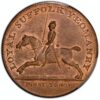 Great Britain 1794 Halfpenny Conder Token, Suffolk, Blything, Yeomanry-Castle DH-19, MS64RB PCGS