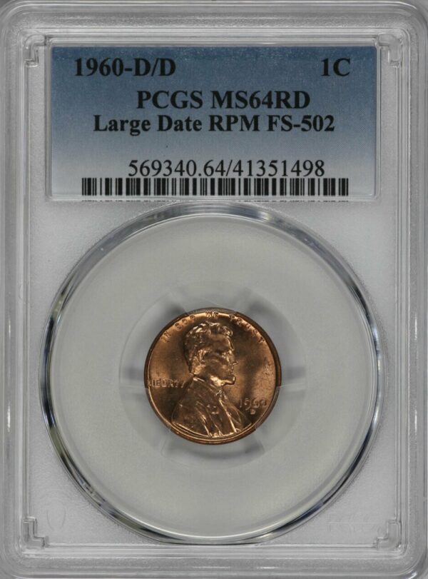 1960 LARGE DATE MEMORIAL CENT--PCGS MS65RD U.S 