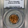1961-D Over Horizontal D Lincoln Cent FS-501 MS64RD PCGS