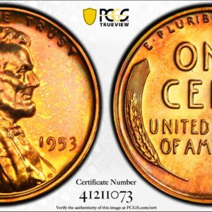1953 Lincoln Cent Re-Engraved Obverse FS-402 PR66RD PCGS
