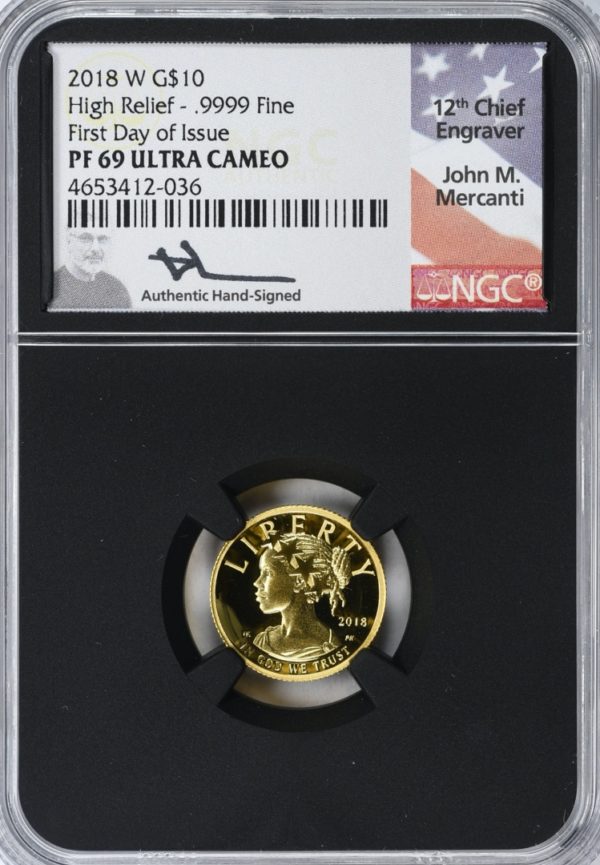 2018-W $10 Gold American Liberty PR69 NGC
