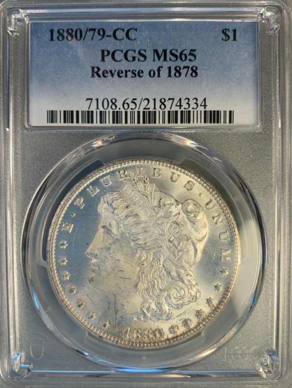 1880/79-CC Reverse of 1878 Morgan Dollar, VAM-4, MS65 PCGS