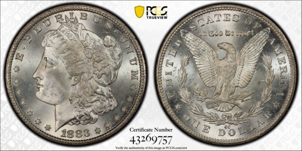 1883-CC Morgan Silver Dollar MS66 PCGS
