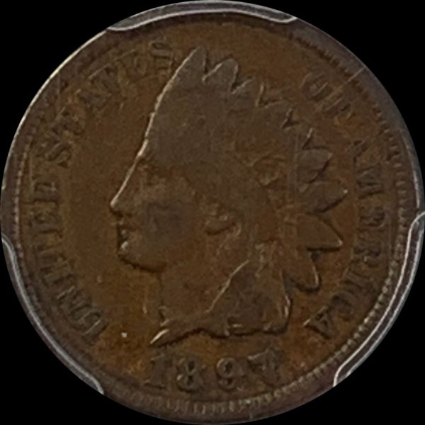 1897 Indian Cent, Misplaced Date, 1 in Neck, Snow-1, FS_401, Fine 15 PCGS