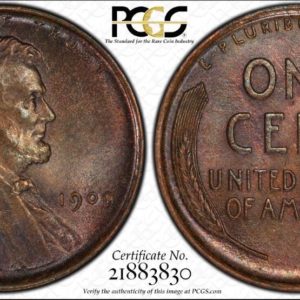 1909 Lincoln Cent MS66BN PCGS