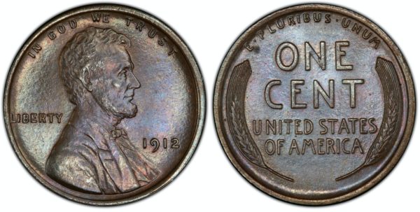 1912 Lincoln Cent MS66BN PCGS