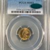1874 Gold Dollar MS63 PCGS CAC