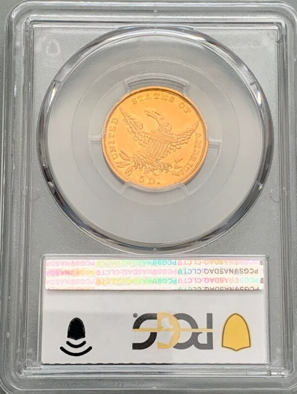 1834 Classic Head Plain 4 Five Dollar Gold, HM-8, R.4, AU55 PCGS