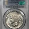 1921 Peace Dollar, MS63 PCGS CAC, VAM-1H, Struck From Satin-Finish Proof Dies