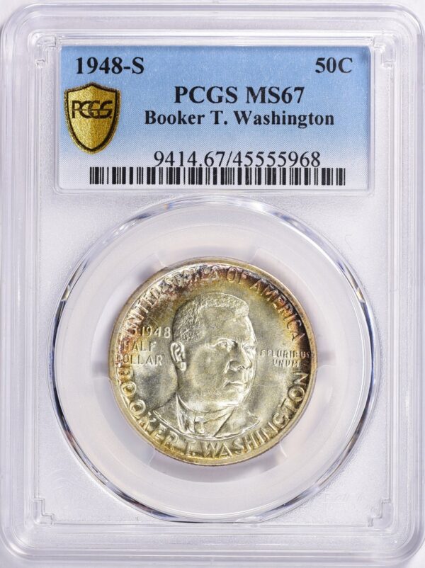 1948-S Booker T. Washington Commemorative Silver Half Dollar MS67 PCGS