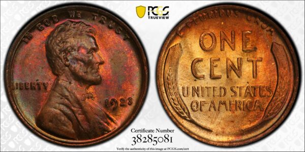 1923 Lincoln Cent MS64RB PCGS