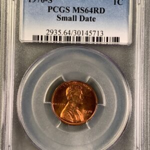 1970-S Small Date Lincoln Cent MS64RD PCGS