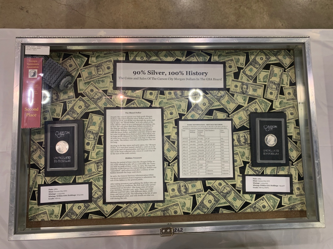 Josh Black Carson City Morgan Dollar Exhibit at Georgia Numismatic Show, April 2023