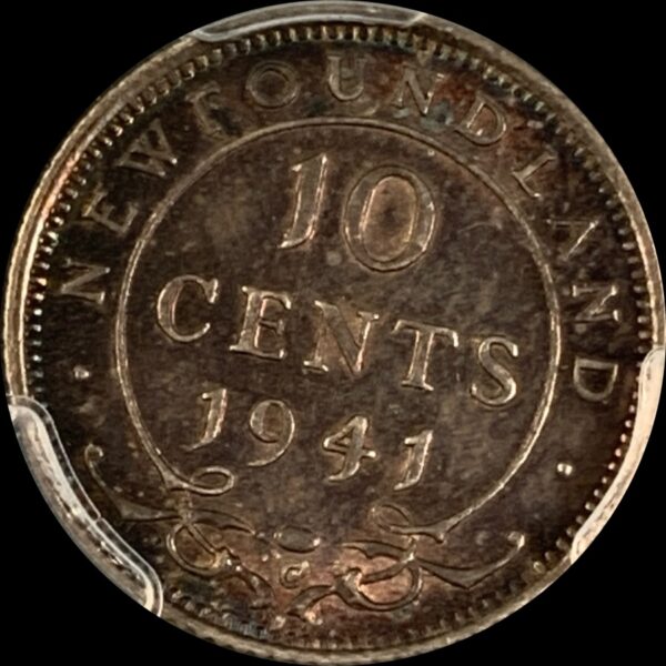 Newfoundland 1941-C Ten Cent AU58 PCGS