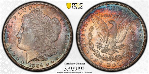 1904-O Morgan Silver Dollar Lovely Toned MS63 PCGS
