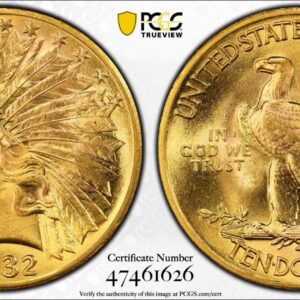 1932 Indian Head Eagle, MS63 PCGS CAC