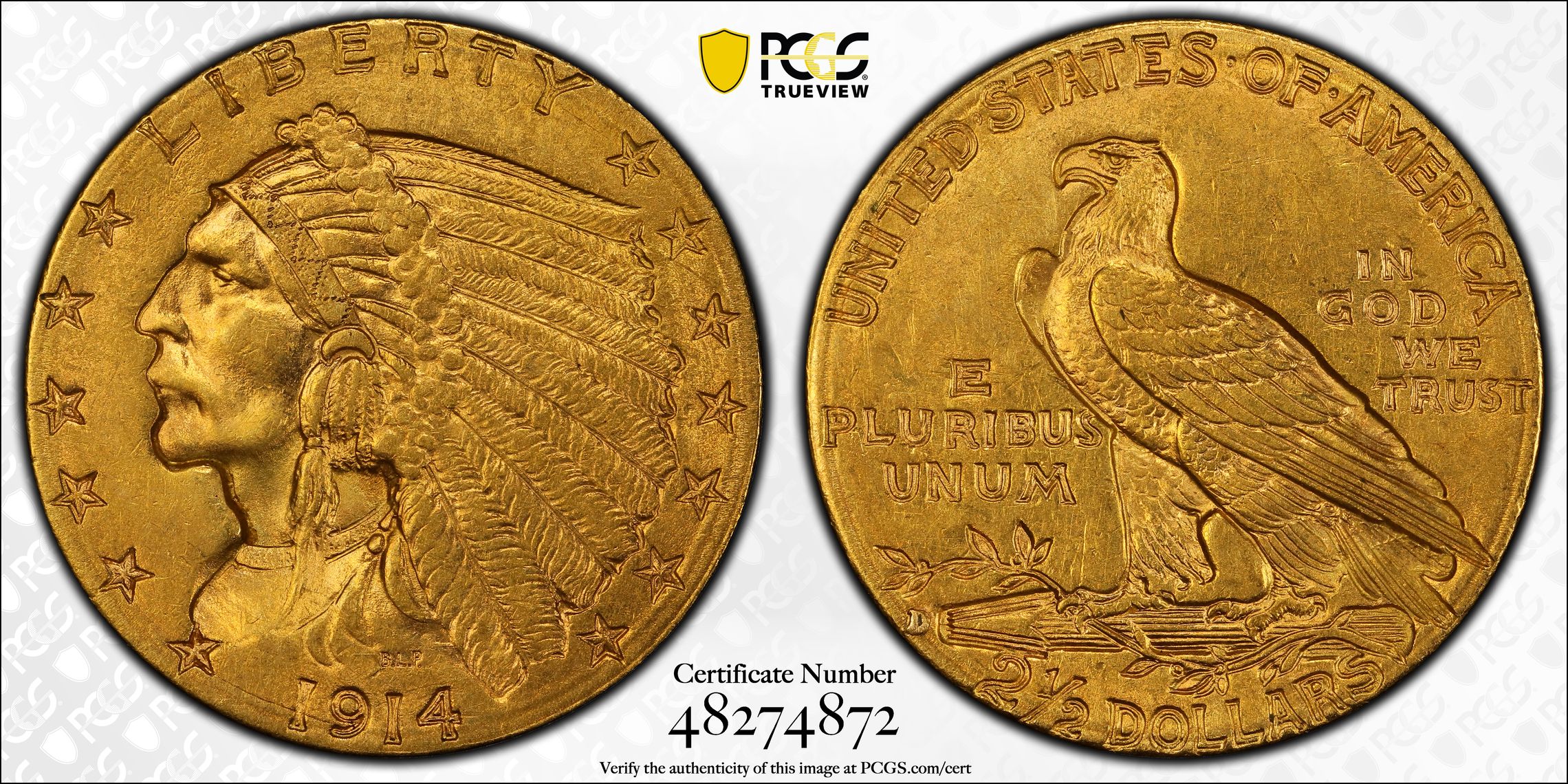 1914-D Quarter Eagle Key Date MS61 PCGS, Much Nicer Than Expected!