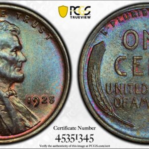 1925 Lincoln Cent Toned MS64BN PCGS